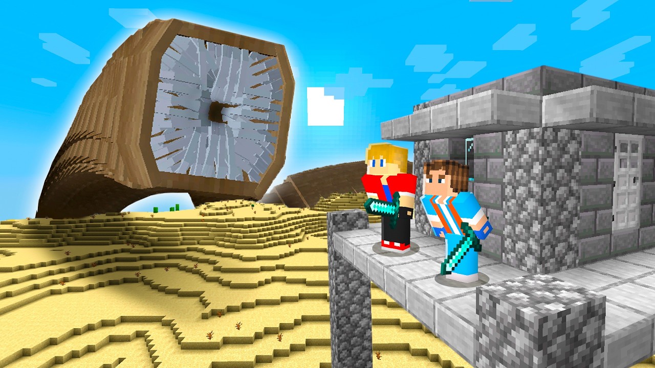 BASE SEGURA PARA SOBREVIVER CONTRA MINHOCA GIGANTE NO MINECRAFT!