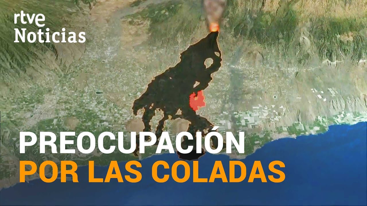 VOLCÁN de LA PALMA: Las COLADAS CUBREN ya más de 911 hectáreas de terreno | RTVE Noticias