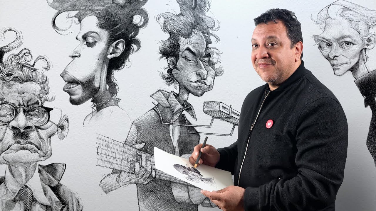 Curso Online. Retrato en caricatura con grafito