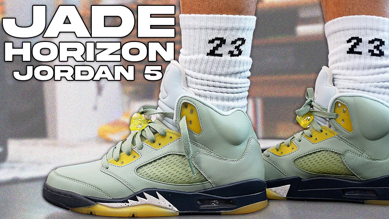 Обзор кроссовок Air Jordan 5 Retro «Jade Horizon» и видео «Пешком» в 4K