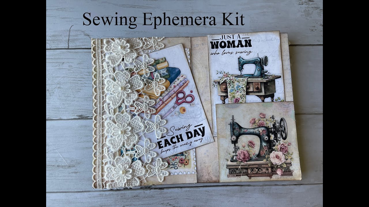 Printable Sewing Journal Ephemera kit #SSDigitalstudio #sewingephemera #sewingjournal