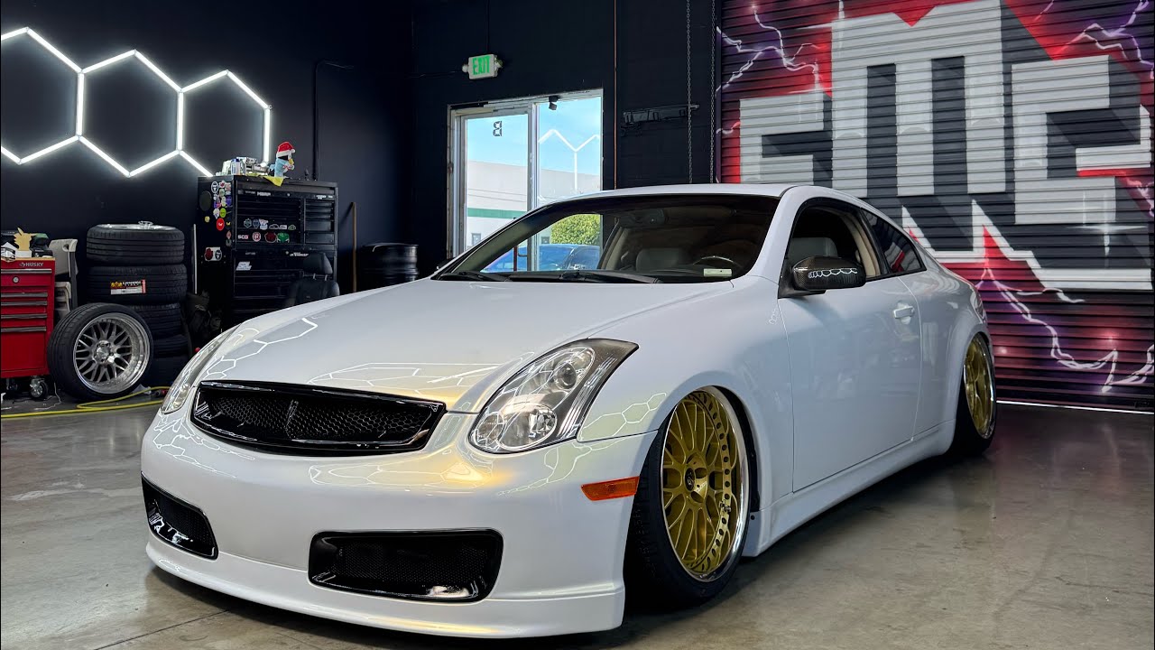 G35 Gets Full Transformation! Color change, wheels and air suspension