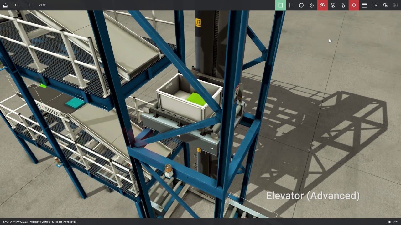 Elevator (Advanced) - FACTORY I/O Scene