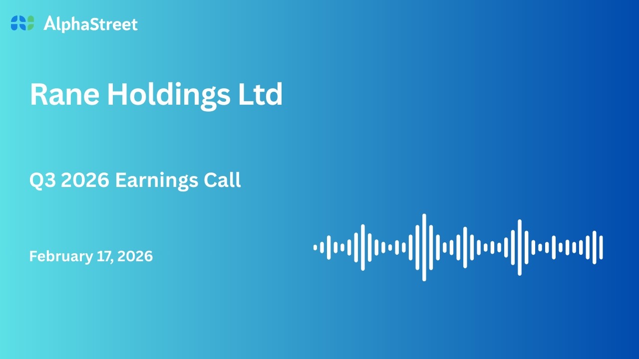 Rane Holdings Ltd Q3 FY2025-26 Earnings Conference Call