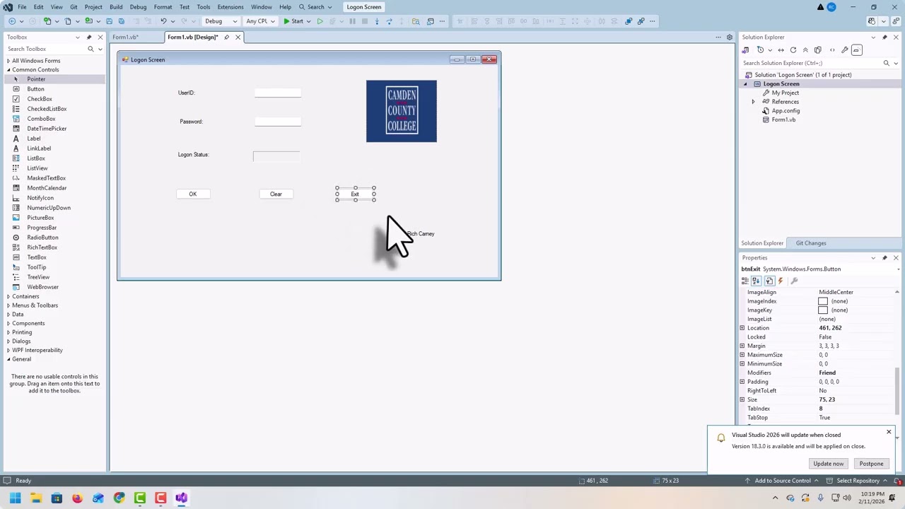 Lopgon Screen Step 4 Clear Exit Code