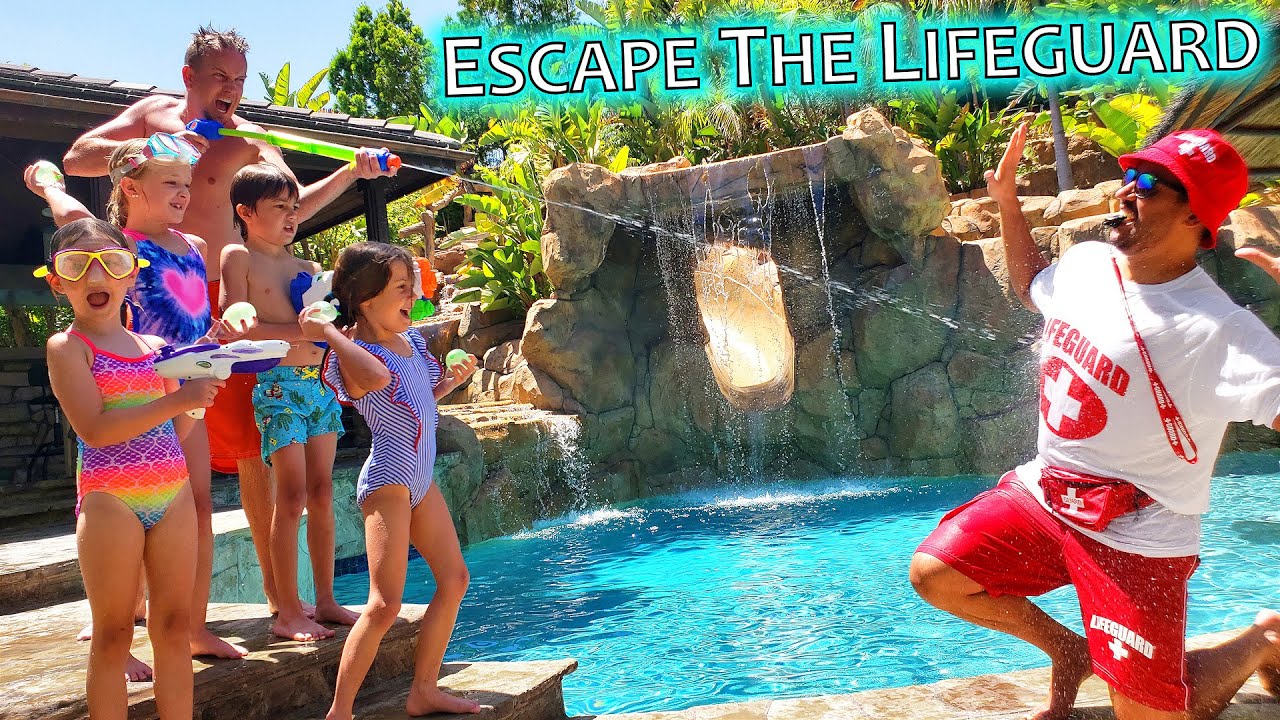Escape the Lifeguard!!! Pranking our Lifeguard!