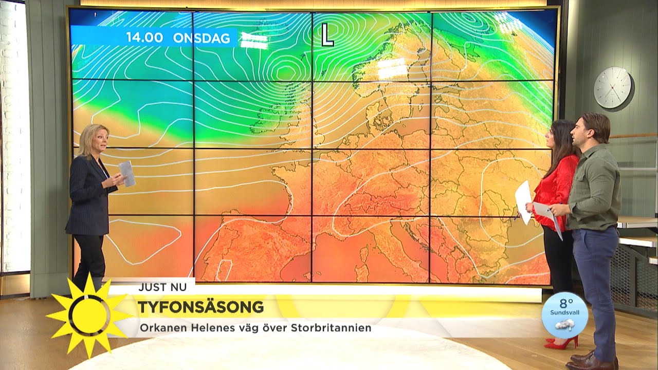 Före detta orkan ger värmevåg i Skandinavien - Nyhetsmorgon (TV4)