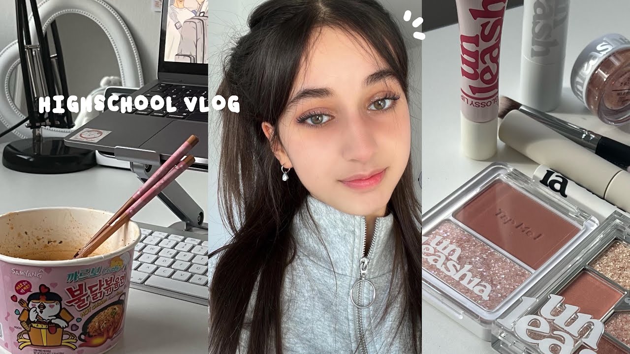 (kurdish) high school days 🍮 : korean makeup haul, study, daily life //ڕۆژێک لە ژیانم، ڤڵۆگی کوردی