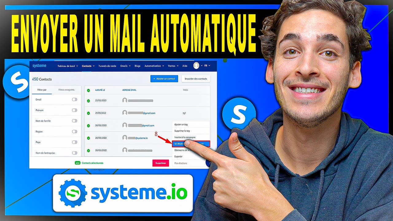 🔴 Comment envoyer un Email Automatique après l'inscription sur une page Systeme IO