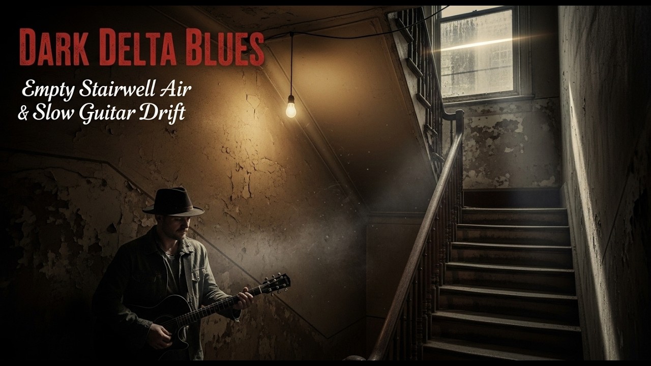 Dark Delta Blues | Empty Stairwell Air & Slow Guitar Drift #BluesMusic #SoulfulVibes