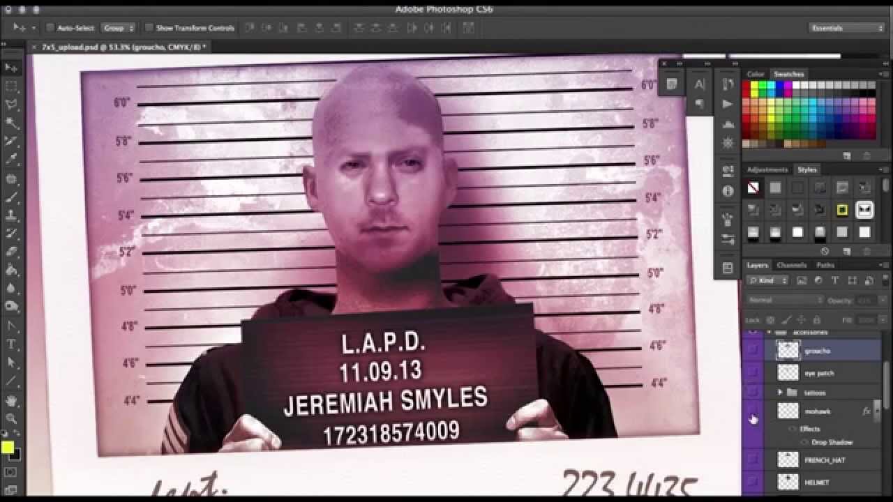 Awesome Mugshot Mockup Design Generator for Photoshop