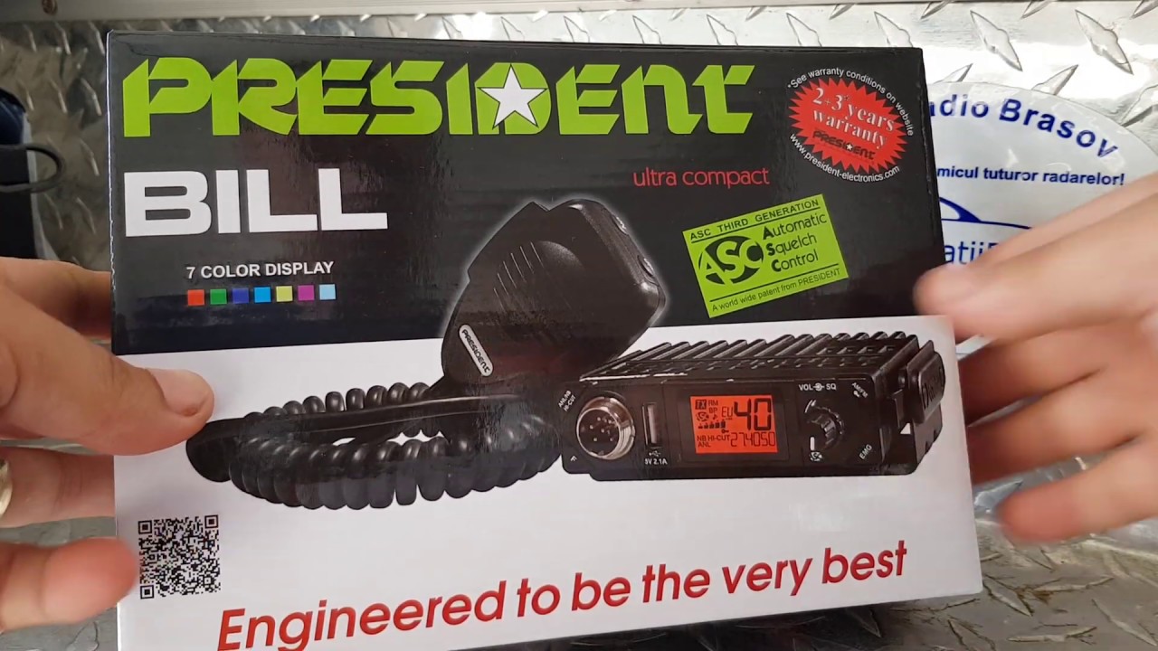 Unboxing, prezentare, testare statie President BILL - by Magazin Statii Radio