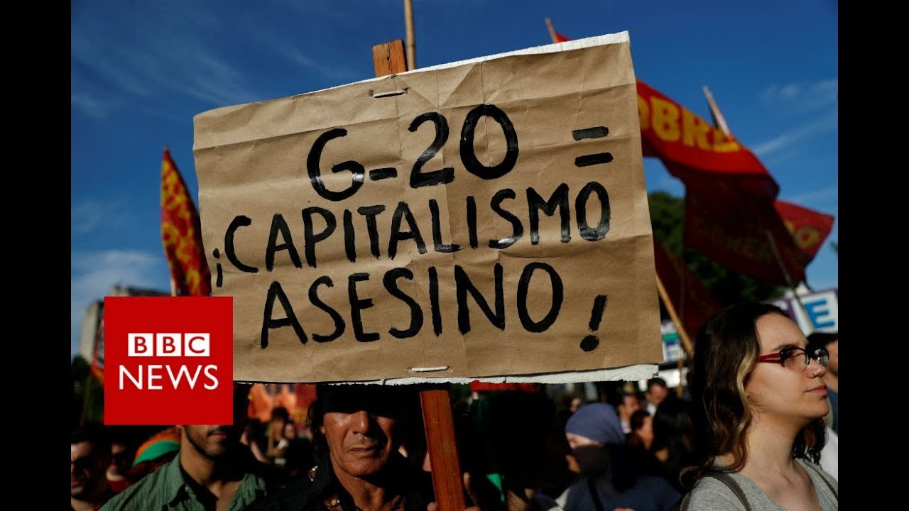 G20 protesters condemn 'demonstration of power' - BBC News