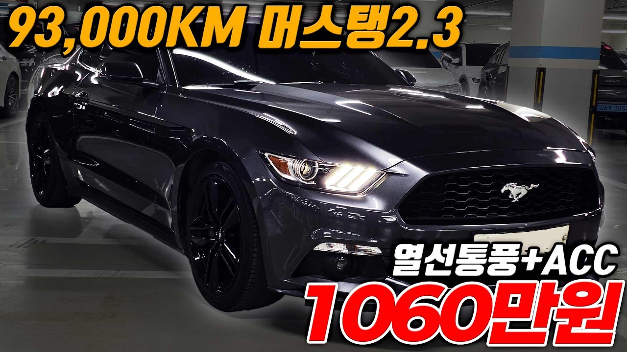 요즘 중고차머스탱이 레이금액입니다 93,000KM브라운시트 2.3 세금 연비 보험료 절약!!