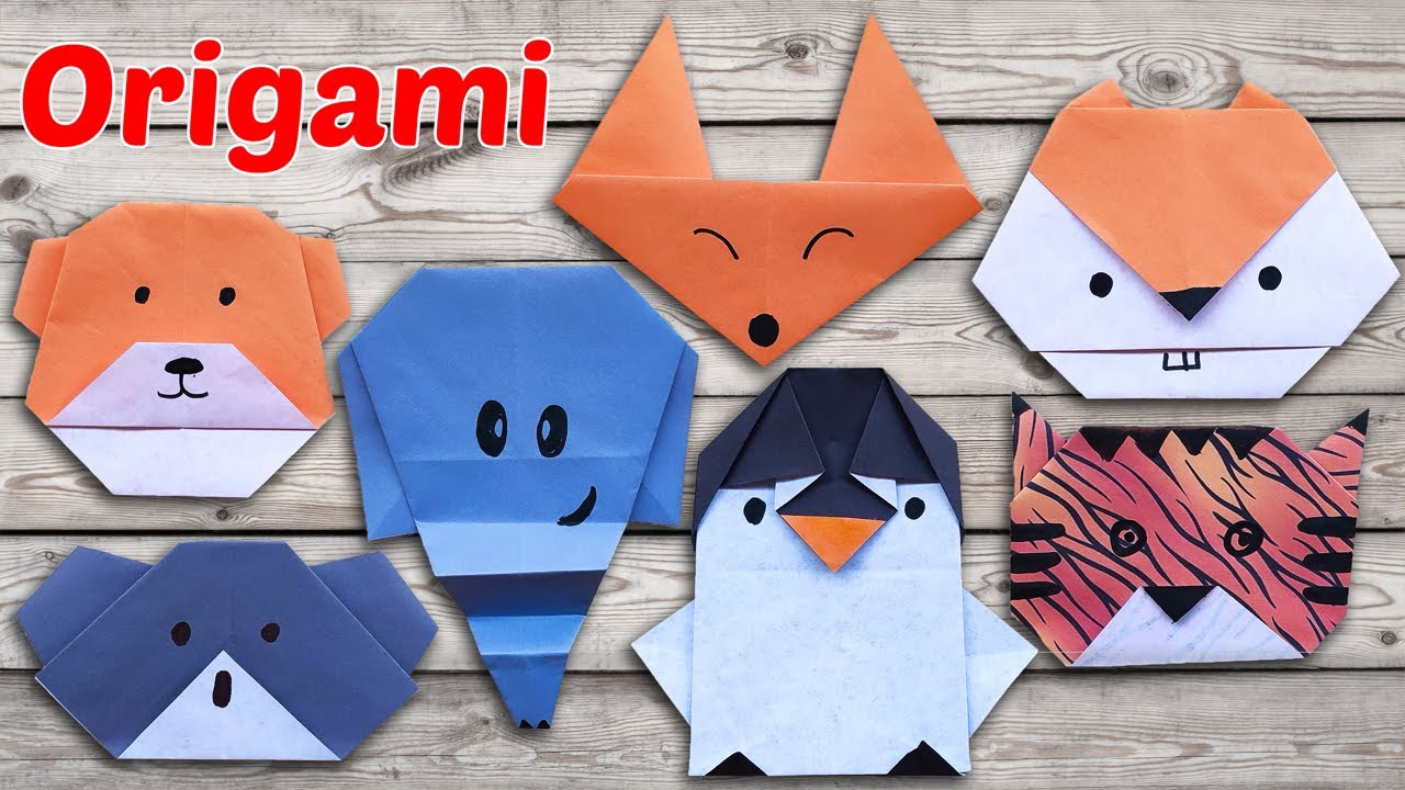 ORIGAMI Bonito y F&aacute;cil🥰&hearts;🙉 Como hacer Animales de Papel #Origami #craft #animals