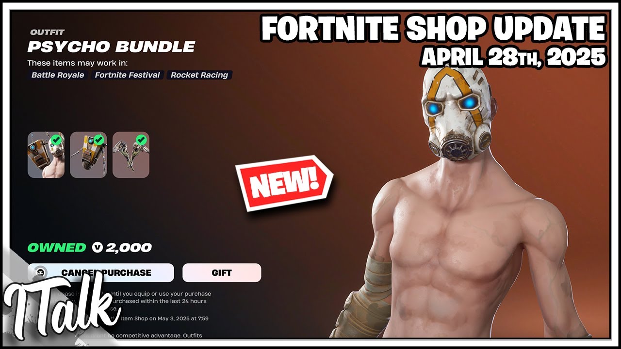 *SUPER RARE* PSYCHO BANDIT IS BACK! Fortnite Item Shop [April 28th, 2025] (Fortnite Chapter 6)