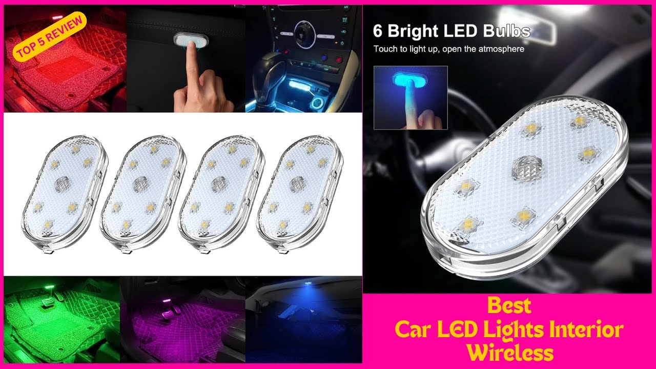 ✔Magnetic Wireless Touch Light Car LED Interior Light USB Rechargeable Ceiling Reading Light 🚘🚘