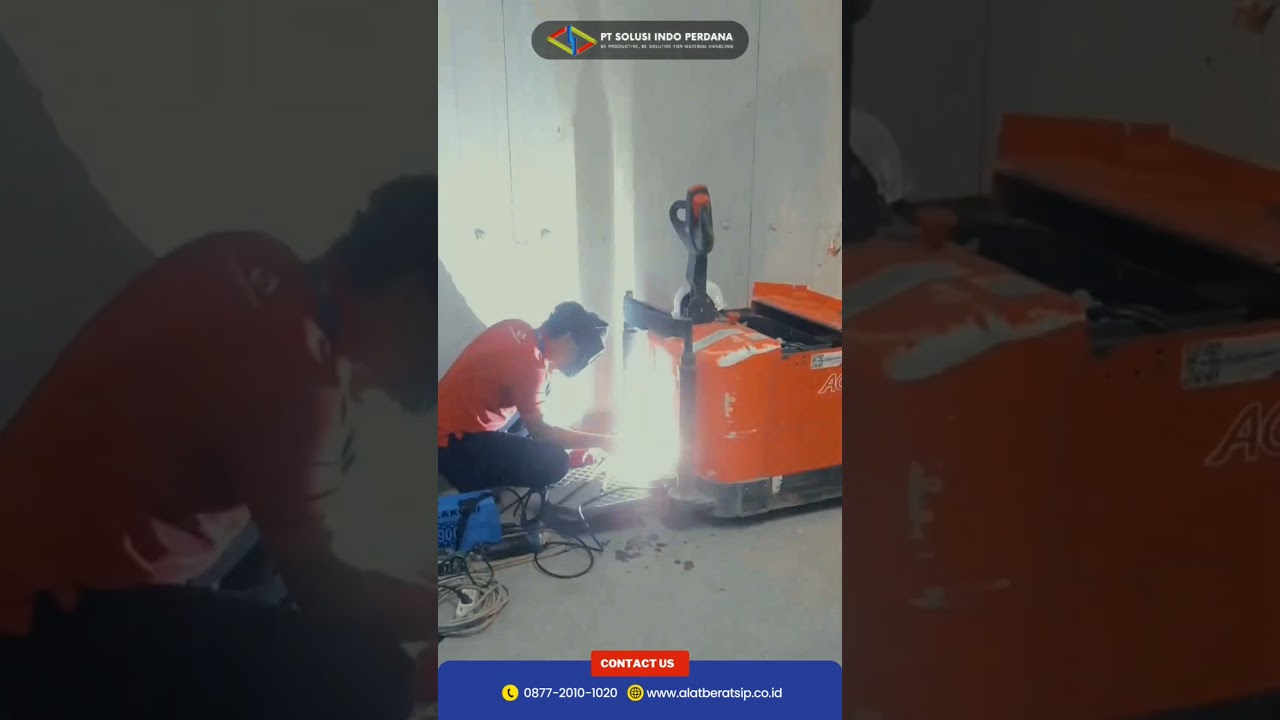 perbaikan dek kaki pada pallet stacker Heli AC12