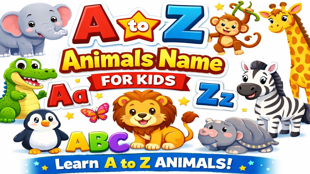 A to Z Animals Name for Kids | ABC Animals Learning | Kids Learning Video | Abc ki duniya
