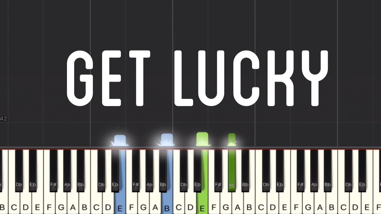 Daft Punk - Get Lucky Piano Tutorial | Medium