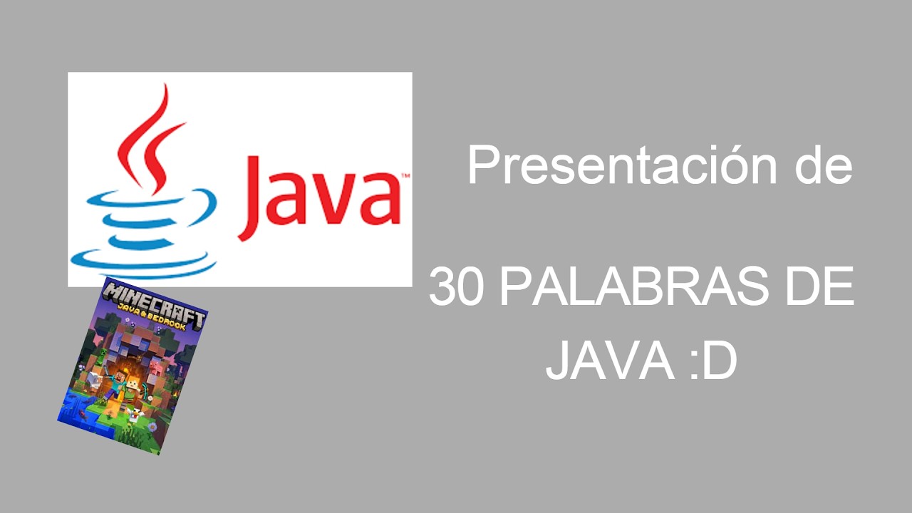 Presentación de 30 palabras reservadas de Java