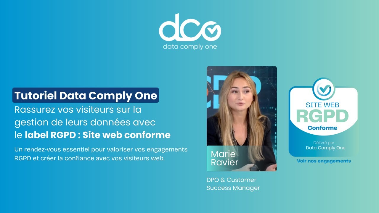 Tutoriel Data Comply One - Label RGPD : Site web conforme