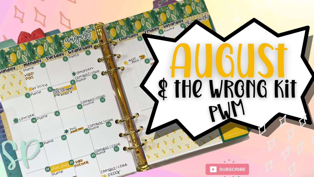 August Plan With Me | Opps I used the wrong kit! #sarplans