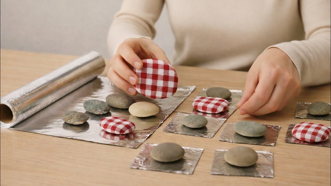 Wrapping Pebbles in Aluminum Foil and Fabric – Look What I Made! | 2 Brilliant Ideas 👍