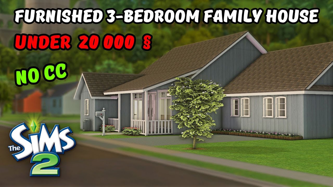 🏡 Furnished Starter Family House JUST FOR 20 000 §  ~ The Sims 2 Speed Build ~ No CC ✨