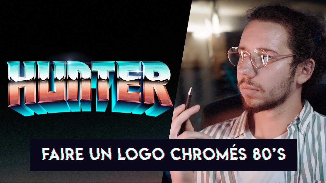 Comment faire un logo chromé retro 80s