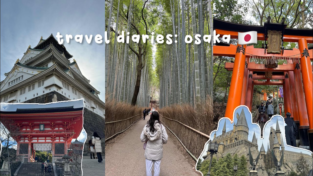 osaka vlog 🇯🇵 | universal studios japan, osaka castle, arashimaya bamboo forest and more!