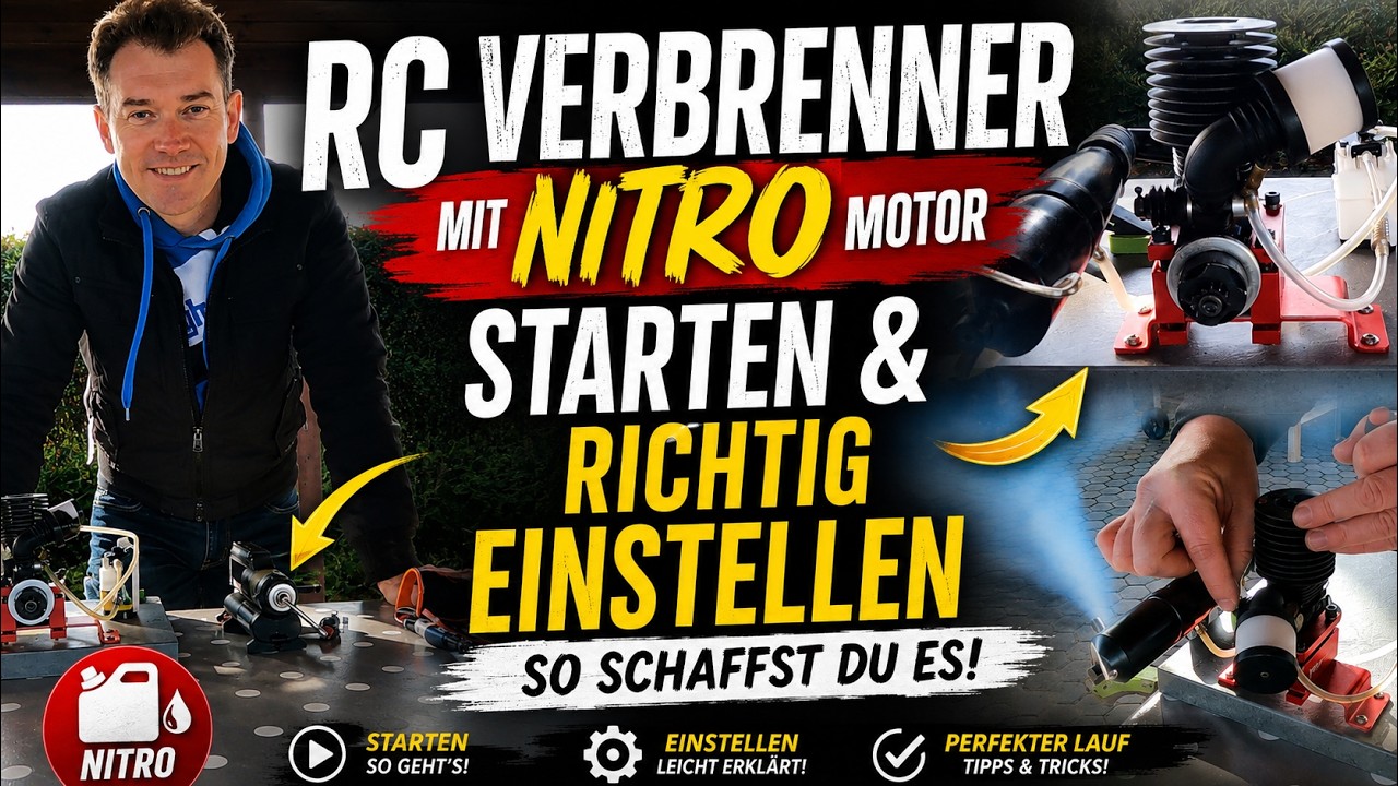 RC Verbrenner mit Nitro Motor starten & richtig einstellen