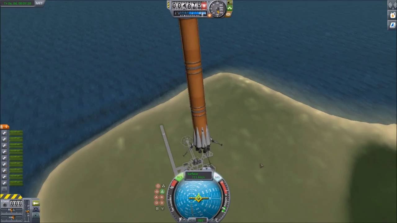 Kerbal Space Program 1.1 powered landing scenario