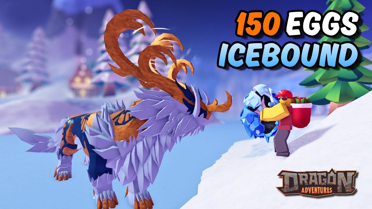 Вылупление 150 ледяных яиц в Roblox Dragon Adventures!