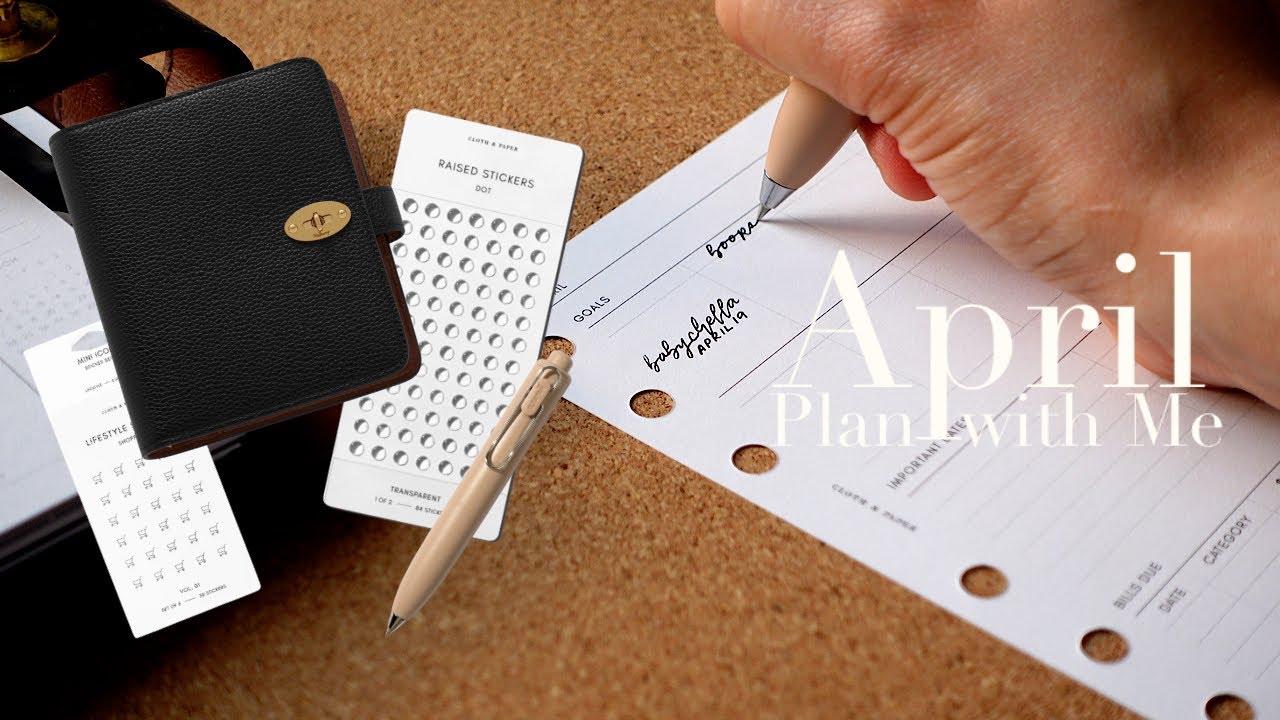 Mulberry A6 April Plan with Me Setup | A Day in My Life
