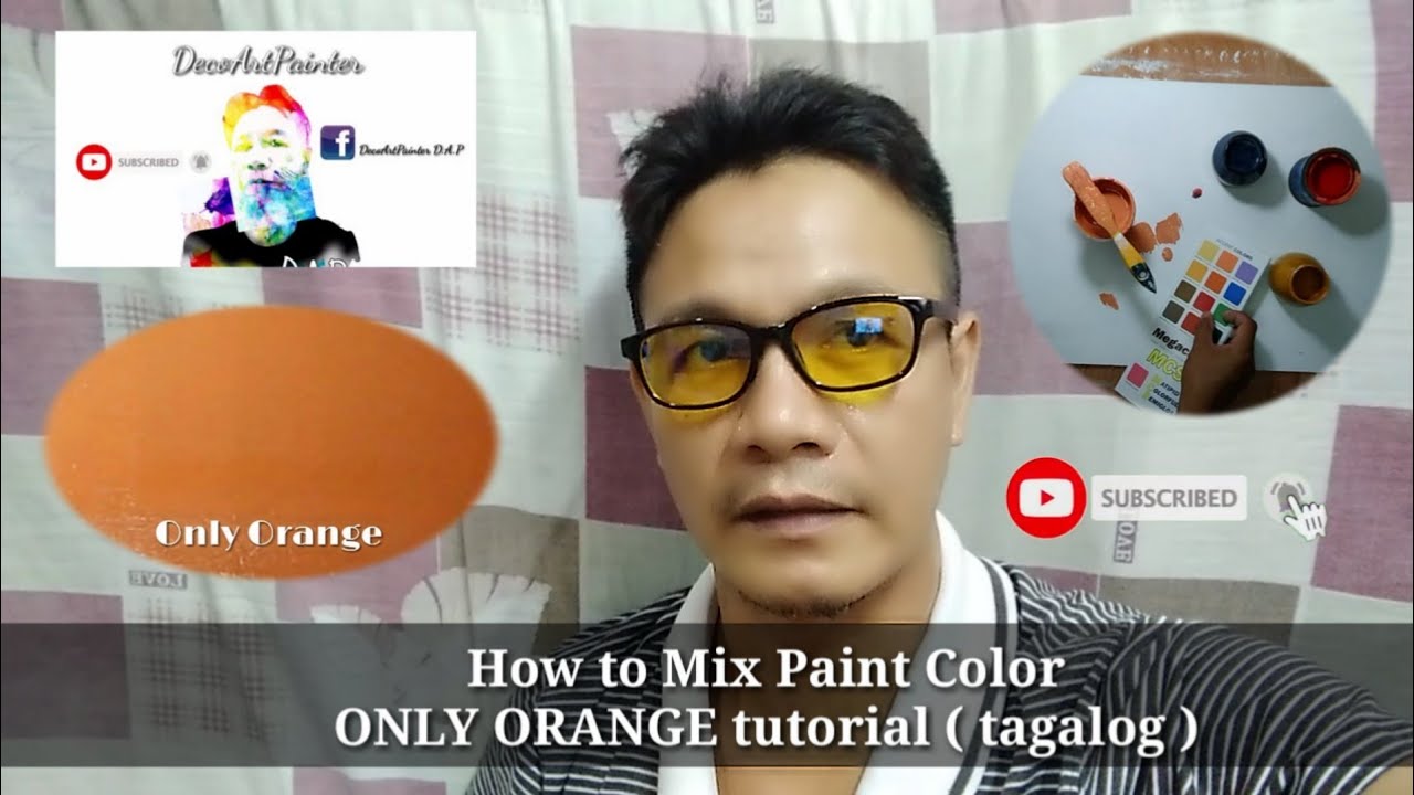 How to Mix Paint Color Only Orange tutorial ( tagalog )