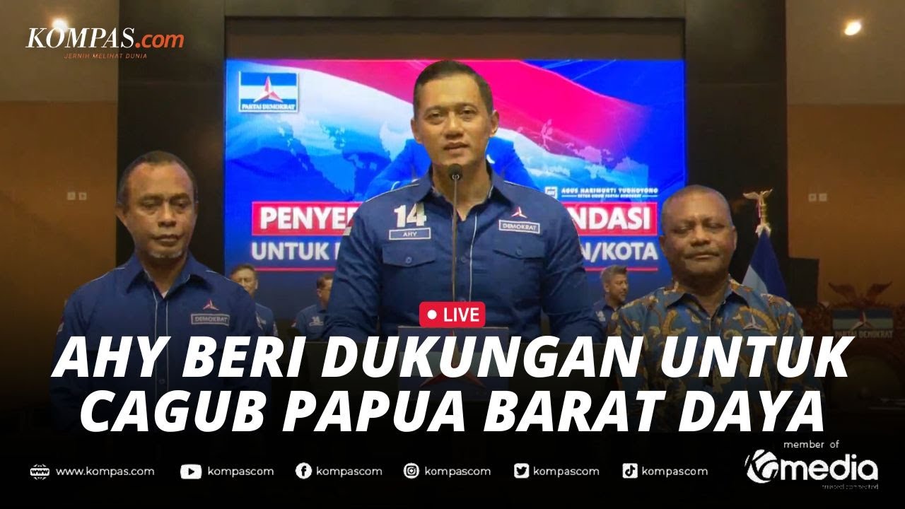 🔴LIVE - AHY Serahkan Rekomendasi Cagub Papua Barat Daya hingga Calon Bupati dan Wali Kota di Pilkada