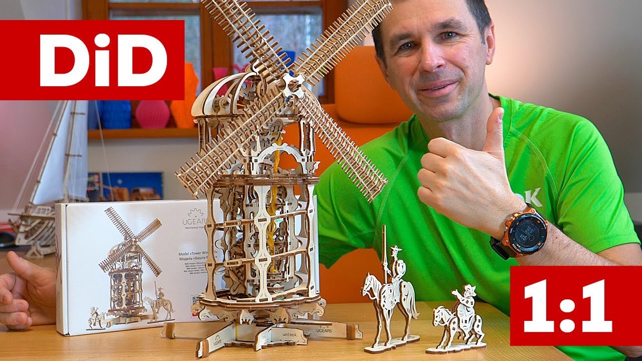 841b. Mały majsterkowicz: Ugears: Wieża-Młyn wiatrowy - montaż