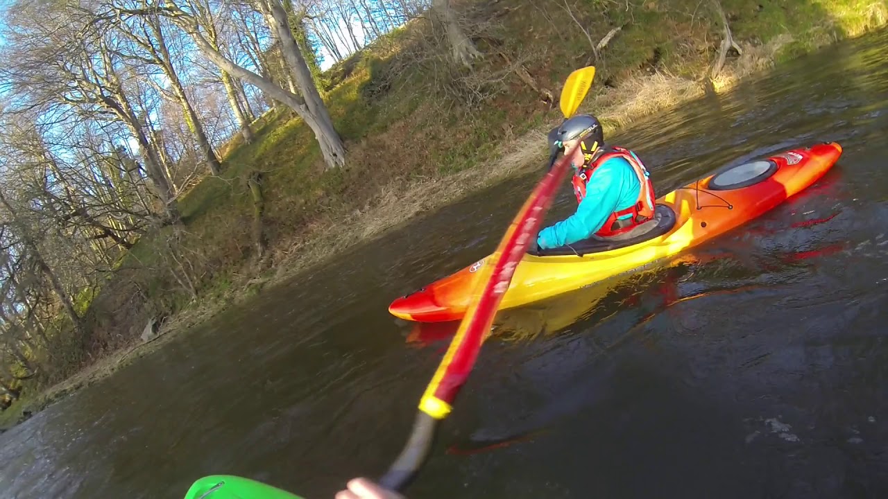 Ethos first kayak paddle on loch then grade 1/2 river rapids