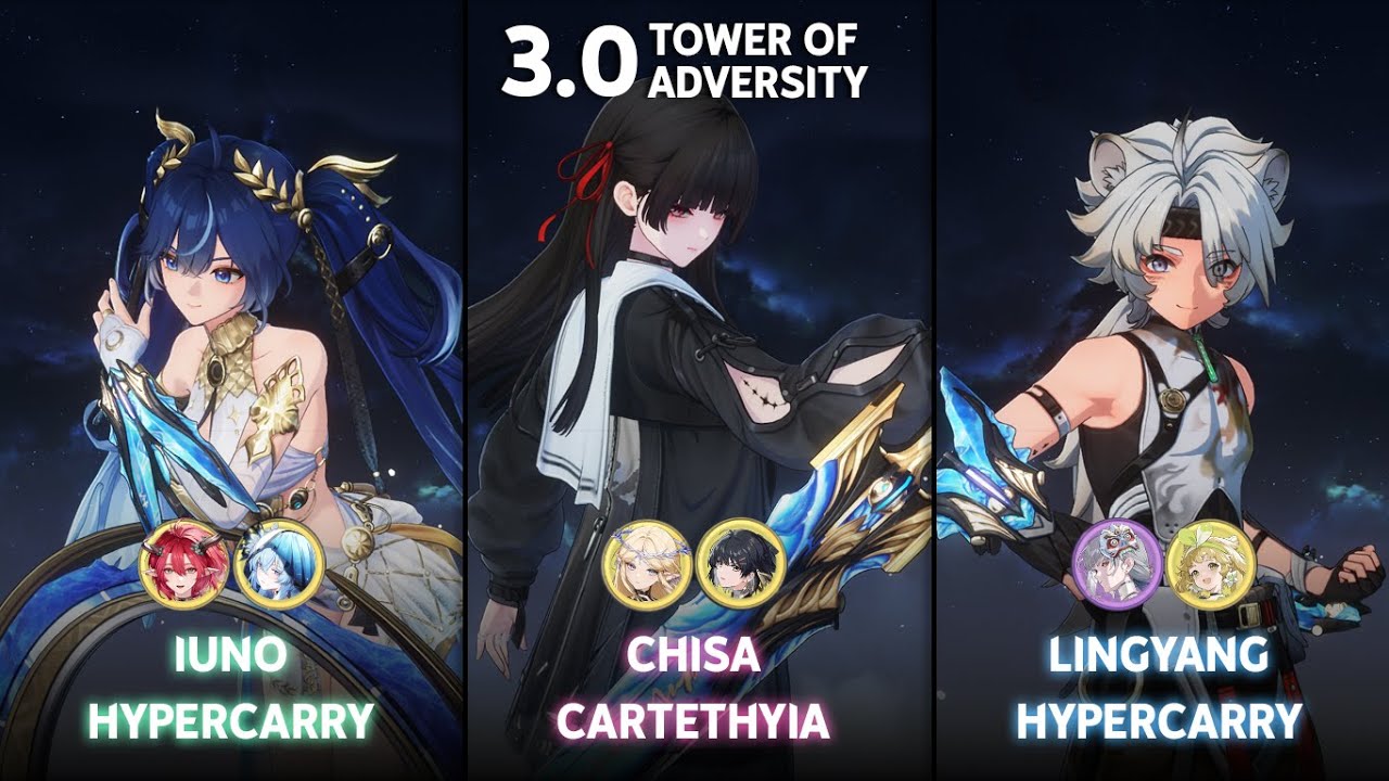 S0 Iuno Hypercarry / S0 Chisa X Cartethyia / S0 Lingyang Hypercarry | ToA 3.0 | Wuthering Waves