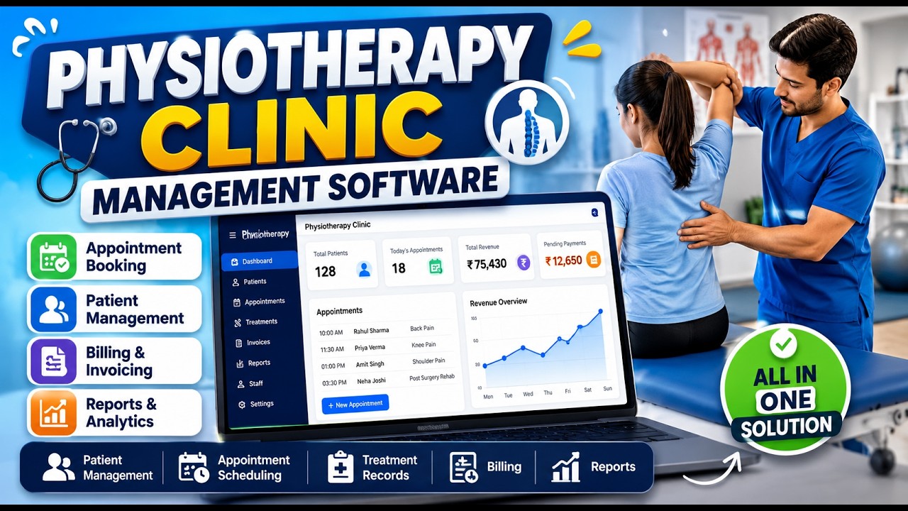 Physiotherapy Clinic Management Software | AI-Powered Patient & Appointment System Demo