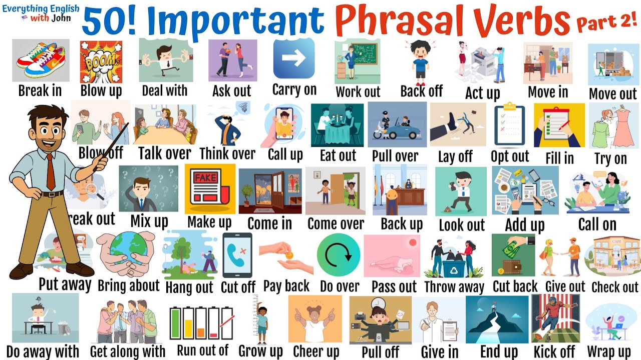 50 Important Phrasal Verbs - Phrasal Verb Examples