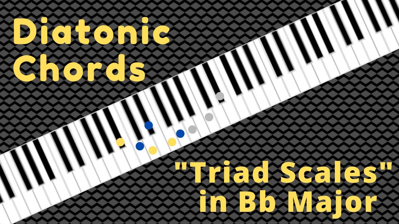 How To Play Diatonic Chords on Piano:  Key of Bb Major, 