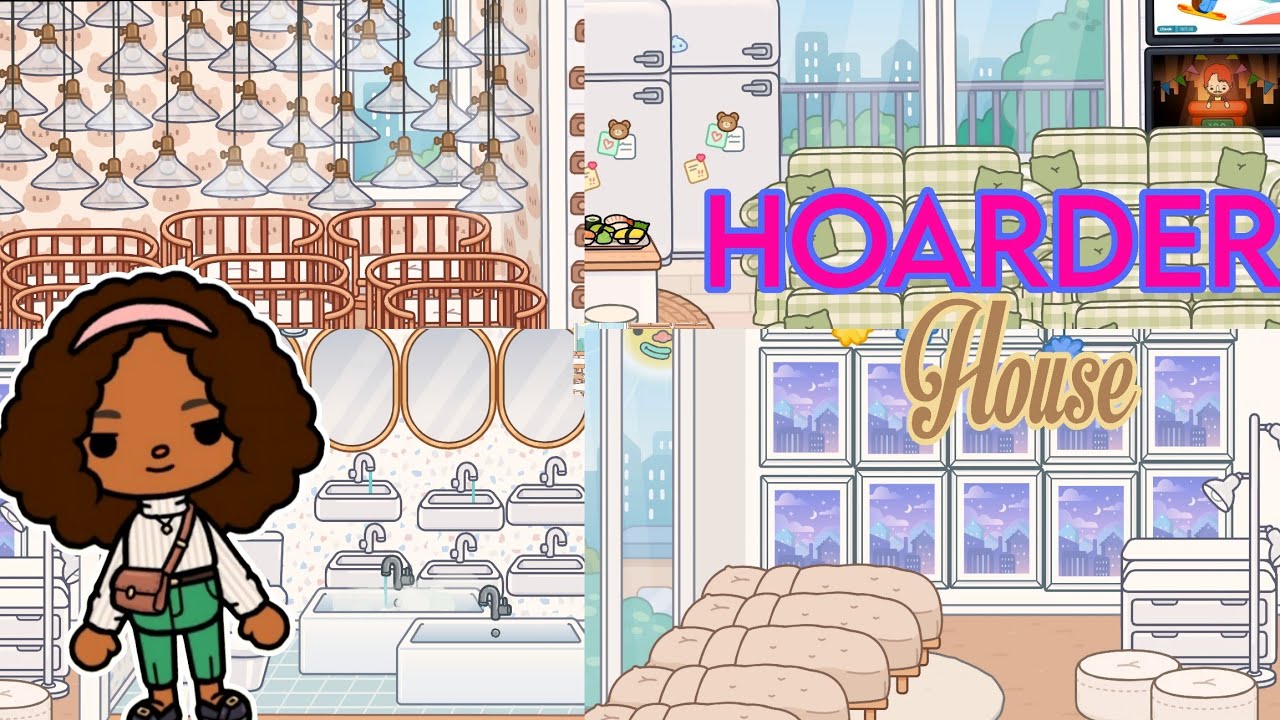 FREE HOARDER Toca Boca Family House Build 🏡 | No Packs Needed | Aesthetic Roleplay Home