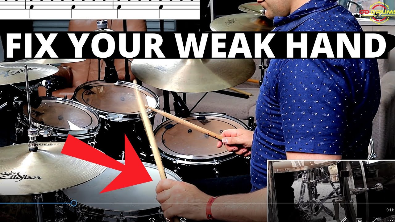 5 Exercises to massively improve your weak hand - Drum Lesson
