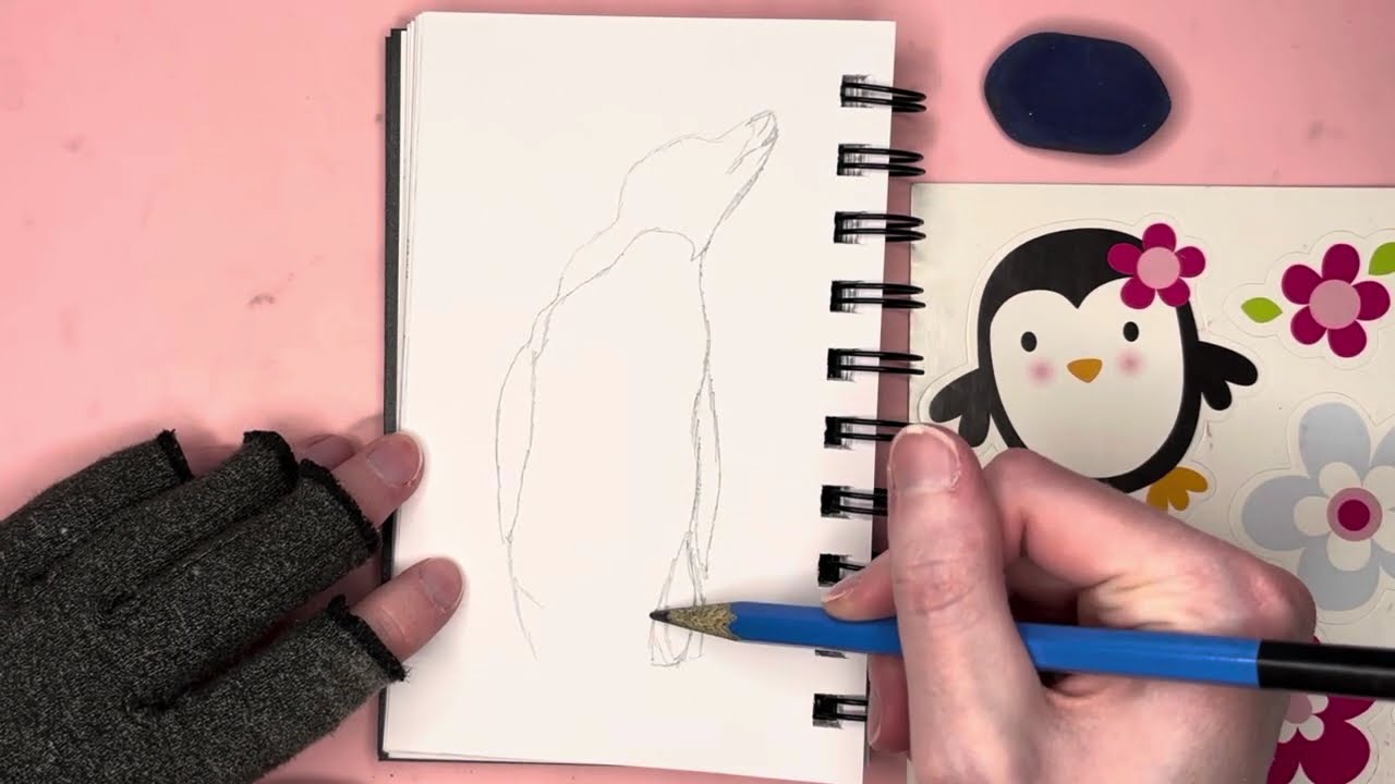 Draw 1,000 Birds With Me Adelie Penguin 6 of 10
