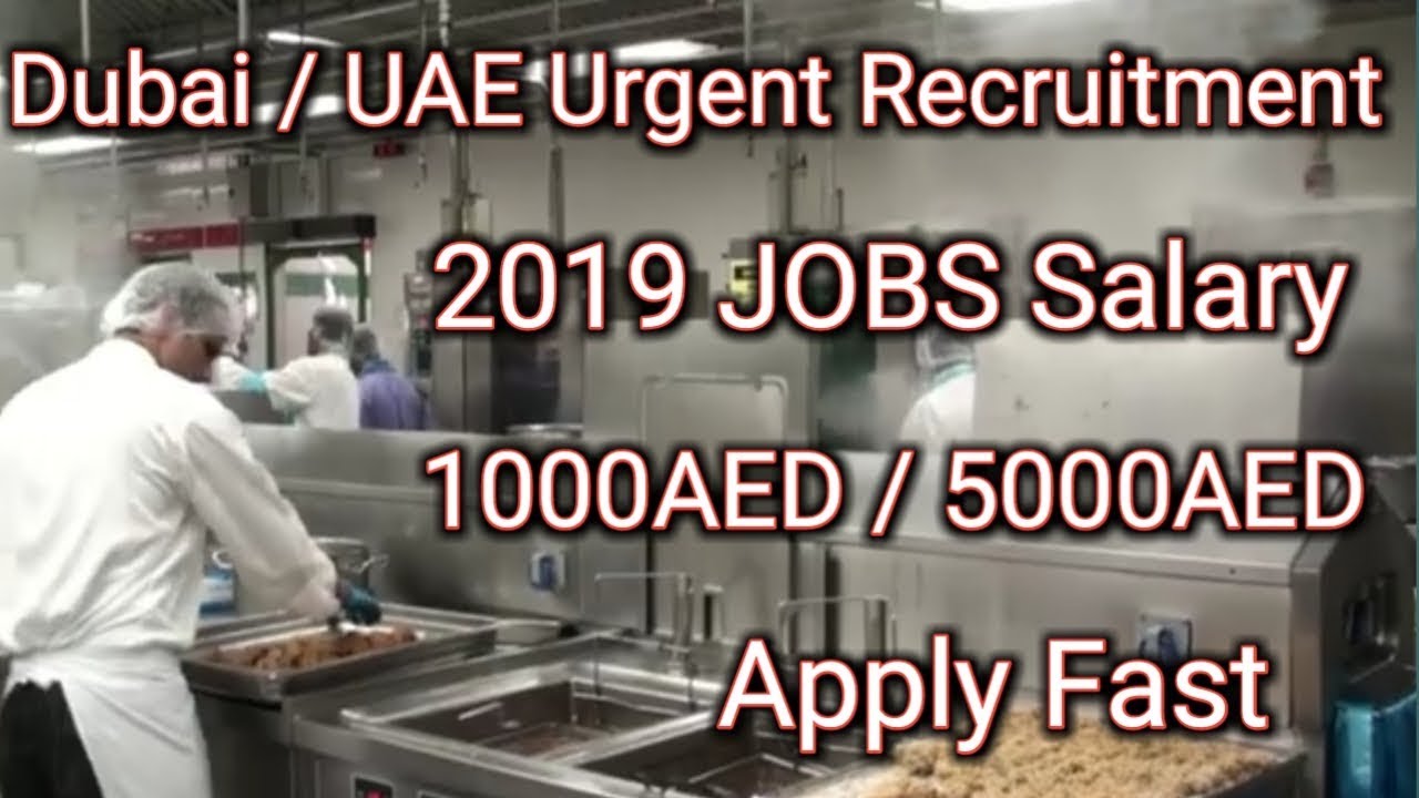 Dubai / UAE Urgent Recruitment 2019 JOBS salary 1000AED / 5000AED