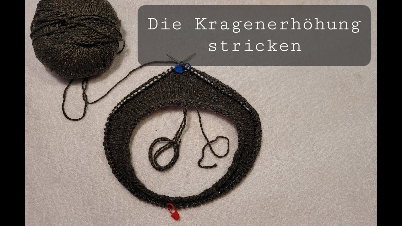 Rundpassen Pullover stricken Anleitung - der sitzt - Kragenerhöhung stricken Teil 2