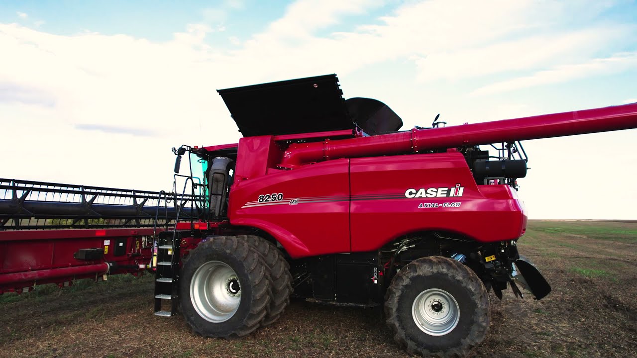 Комбайн Case IH 8250 уборка сои
