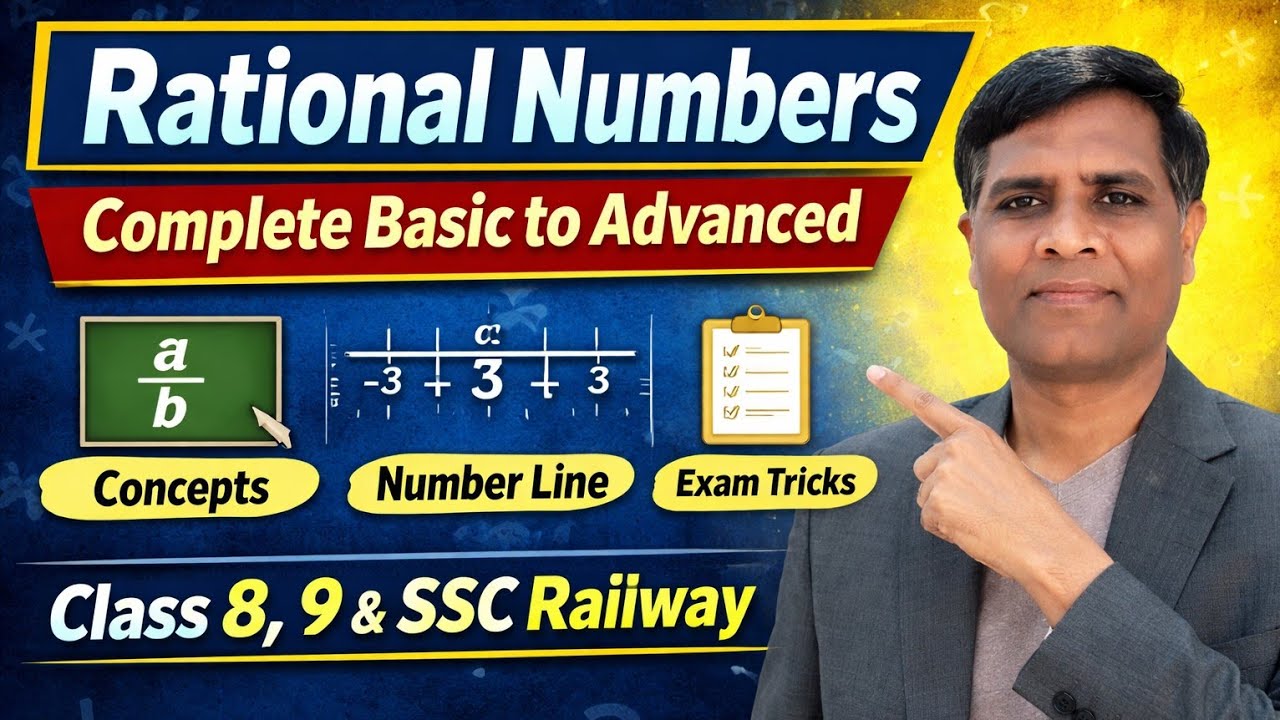 Rational Numbers for Beginners | Class 8, 9 | SSC Railway Maths